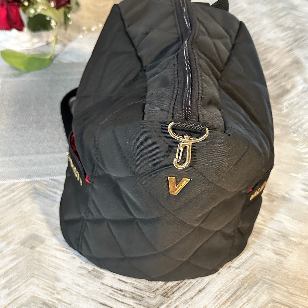 Valentino Quilted Black Backpack with Gold Details - Picture 11 of 15